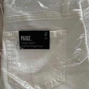 Paige High Rise Cindy Crop Jeans - White